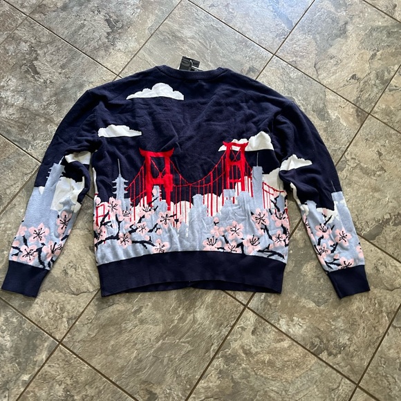 NWT Disney Big Hero 6 Baymax SanFransokyo Scenic Women's Cardigan Boxlunch SizeL - Picture 3 of 5